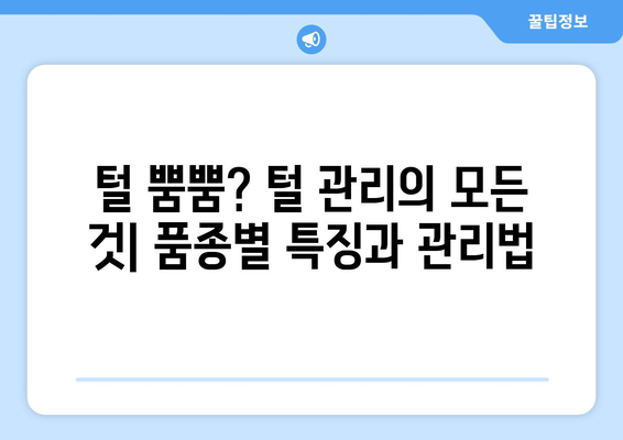 다양한 반려견 품종의 특징과 관리 방법