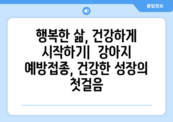 예방접종으로 지킬 수 있는 반려견의 건강